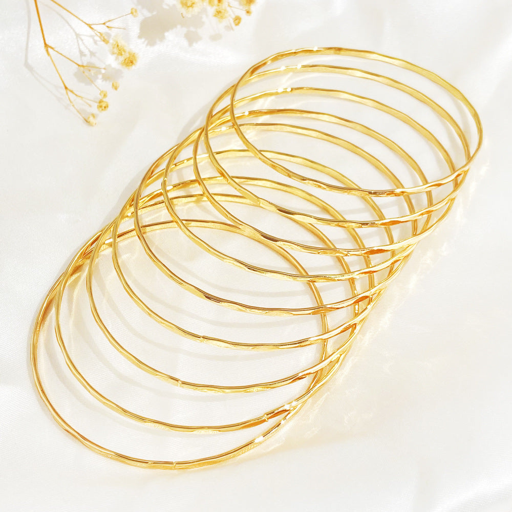 Wholesale multi-layer bracelet set alloy geometric stacked bracelet set